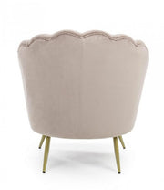 Fauteuil rétro en velours gris clair modèle paon