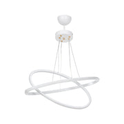 Lampe à suspension Muso deux anneaux blancs Led MDL4438