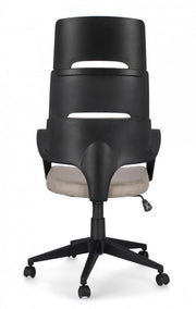 Chaise de bureau de direction moderne Bart en tissu gris