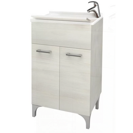 Lavabo 2 portes en chêne blanc cm 50x50
