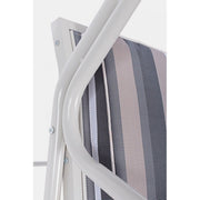 Rocking chair 2 places en acier Ivoire GRELY 145x120x h185 cm