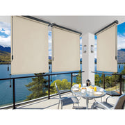 Store enrouleur manuel en aluminium blanc Charleston 140x250 cm