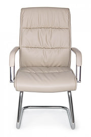 Fauteuil de bureau en éco-cuir Sydney Tortora avec accoudoirs