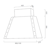 Hotte aspirante DAYTONA en inox argenté 110 cm