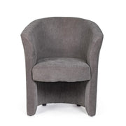 Fauteuil en bois et tissu gris foncé BELIZE 64,5x63x h76 cm