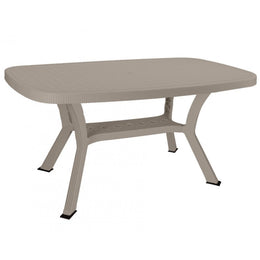 Table d'extérieur en résine ULISSE ELITE Tortora 180x90x h72 cm
