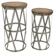 Table basse ronde en bois cmø38.5h72.5