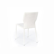 Chaise en simili cuir blanc