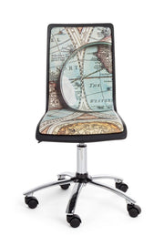 Chaise de bureau en éco-cuir acier Gulliver Young