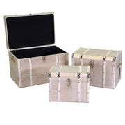 Coffre rectangulaire en bois blanchi 1-3
