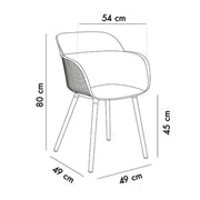 Fauteuil Shell-P gris béton