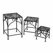 Colonne métallique jessica noir 1-3 cm30x30h43 carré bas