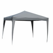 Gazebo acier Arizona 3x3m automatique gris polyester 160gr-m2