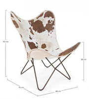 Fauteuil en métal marron Buffalo