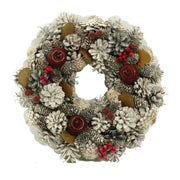 Couronne enneigée avec pommes ø30h7,5 cm