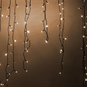 Rideau lumineux 200 led plastique blanc chaud cm450