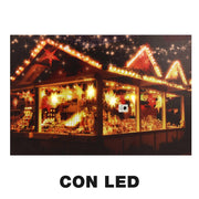 Panneau led rectangulaire en bois multicolore cm60x40h1,8