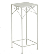 Colonne en métal Milena 1-3 carrée haute blanc 30x30x73 cm