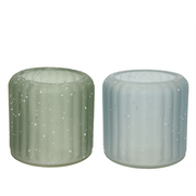 Bougeoir en verre H 7,5 x Ø 8 cm