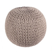 Pouf tressé gris tourterelle bizzotto cm 80