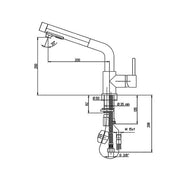 Mitigeur paini monotrou chromé pour lavabo de douche extractible