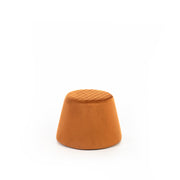 Pouf en velours de métal orange cm 46,5 x 46,5 xh 33