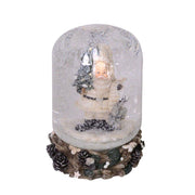 Boule en verre avec cylindre blanc père neige cmø8h10,5