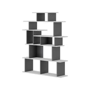 Bibliothèque design Apollon en blanc anthracite