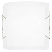 Plafonnier avec crochets en fil d'acier et plaque de verre blanche - 1xE27