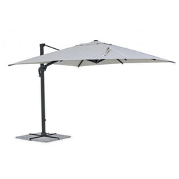 Parapluie pliant en aluminium gris clair Ines 3x3 cm