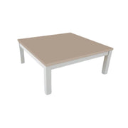 Table basse rectangulaire avec structure blanche et plateau en argile Tratto