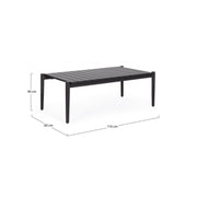 Table basse de jardin Calypso anthracite 110x60 cm