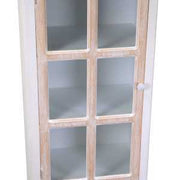 Vitrine Andorre en bois 1 porte vitrée + 1 tiroir cm48x32h120