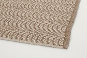 Tapis d'extérieur marron en fibre synthétique tissée à la main 200x300