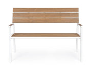 Banc de salon de jardin blanc Isak