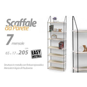Étagère murale mince 7 étagères 65 x 17 x 205 h cm cm