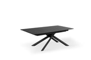 Table extensible avec plateau en marbre noir 170/270x90x76h cm