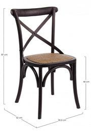 Chaise Retro Black Elm Cross