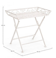 Table basse classique rectangulaire en métal Emily