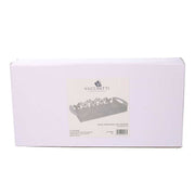 Plateau rectangulaire en métal papillon crème cm41x20h6,5