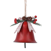 Cloche métal rouge 11x10h8 cm