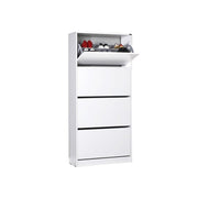 Étagère à chaussures avec 4 portes pliantes, blanc 73x26xh.157 cm (SHC540BY1)
