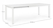 Table de jardin extensible Konnor blanc