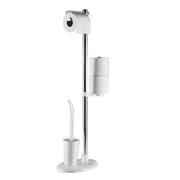 Aluminium blanc-Herder Ground Colder avec porte-plastique 27 x 19 x 69 cm