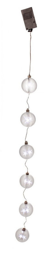 Suspension 6 Boules C-18 Lumières Blanc