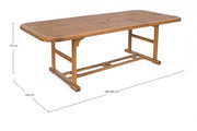 Table extérieure Noemi Extensible en bois 180-240x100x H 74cm