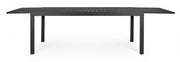 Table d'extérieur HILDE en aluminium Anthracite Extensible 200-300x100x h75 cm