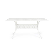 Table d'extérieur Ivrea rectangulaire blanche 90 x 160 cm