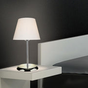 Lampe de table Elva ASZ1047 en métal et abat-jour en tissu