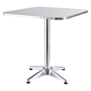 Table carrée en aluminium